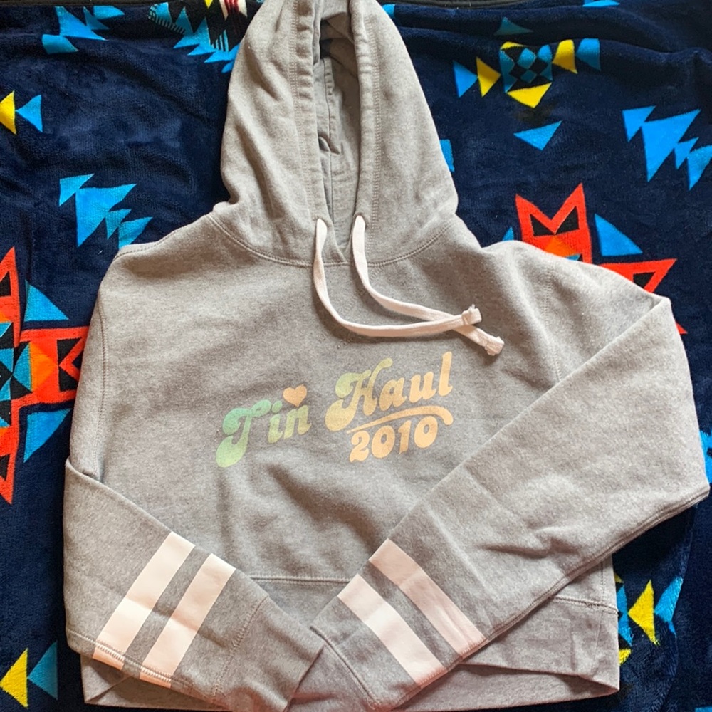 Tin Haul ladies small crop hoodie. New without tags